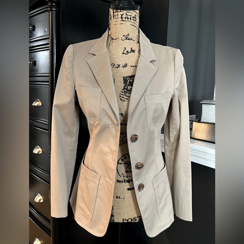 Beige Prada jacket. US size would be a small.